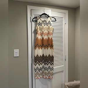 Vintage Crochet Midi Dress with Open Back